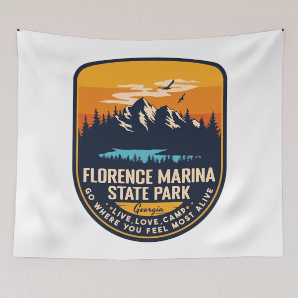 Item preview, Florence Marina State Park Georgia GA Badge Forest and Wilderness  designed and sold by mountainfad.