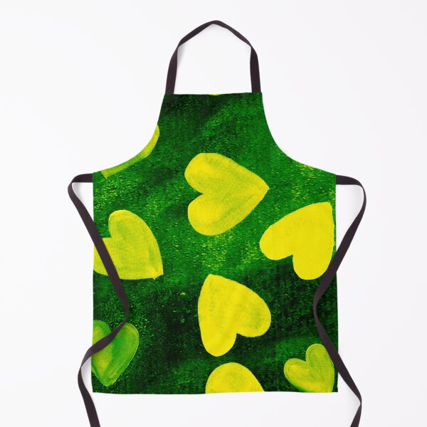 Item preview, Hearts Grunge Pattern Green Yellow designed and sold by PritchBlack.