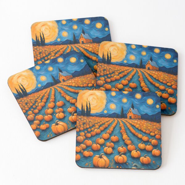 Item preview, Pumpkin Field in Van Gogh style designed and sold by MadamEnne.