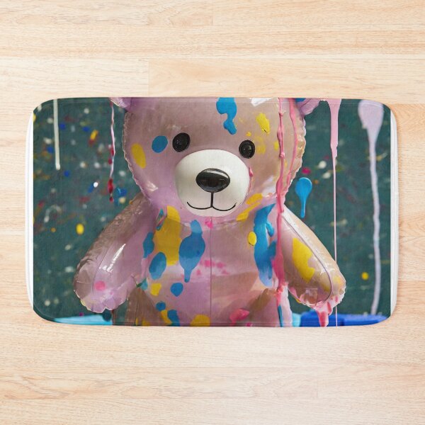 Item preview, Cute plastic bear made of plastic with splatters of dripping paint designed and sold by fotofeast.