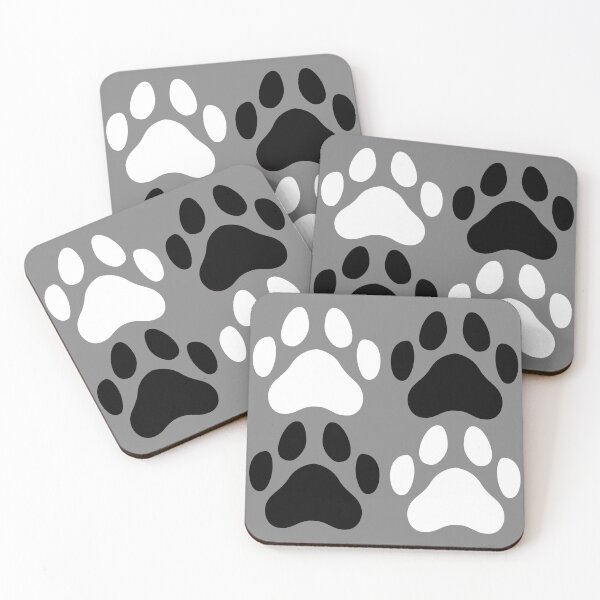 Item preview, Monochrome Pawprints designed and sold by galaxydaydreams.