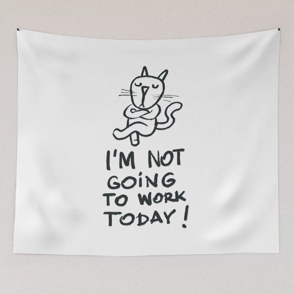 Item preview, Lazy cat - not going to work designed and sold by motylanoga.