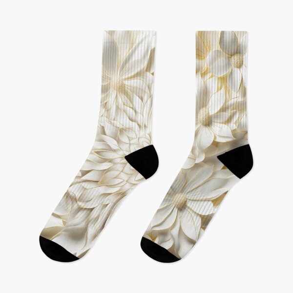 Item preview, Elegant Floral Pattern, In The Style Of Light White And Gold designed and sold by Vic Torys ☆.