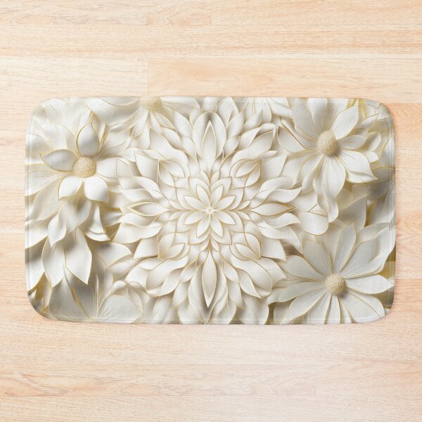 Item preview, Elegant Floral Pattern, In The Style Of Light White And Gold designed and sold by Vic Torys ☆.