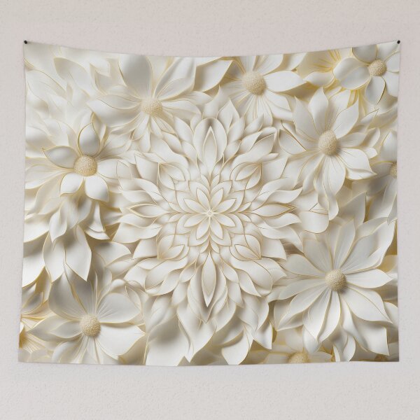 Item preview, Elegant Floral Pattern, In The Style Of Light White And Gold designed and sold by Vic Torys ☆.