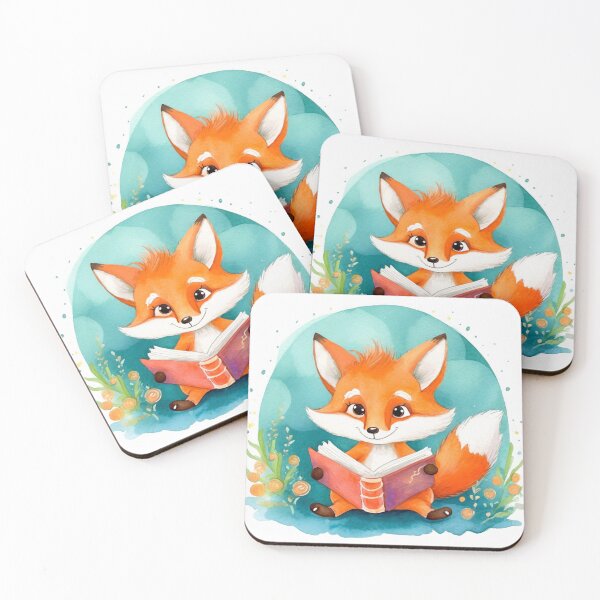 Item preview, Cute little fox reading a book designed and sold by fotofeast.
