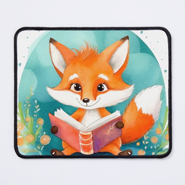 Item preview, Cute little fox reading a book designed and sold by fotofeast.