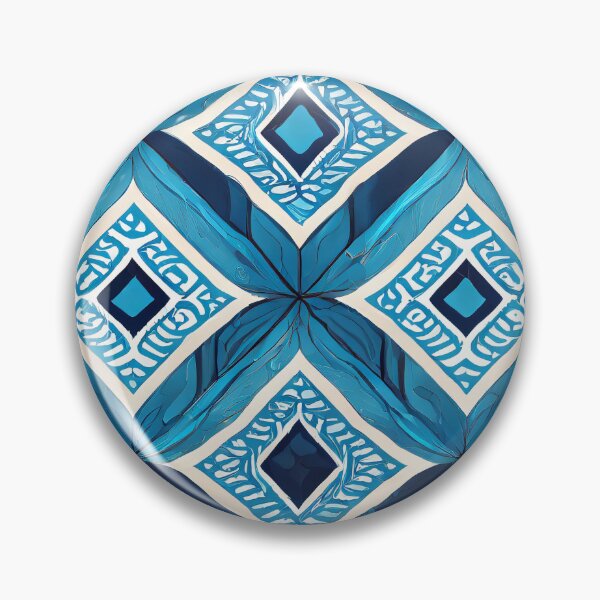 Item preview, Blue symmetrical boho patterns 93143 b xl designed and sold by pASob-dESIGN.
