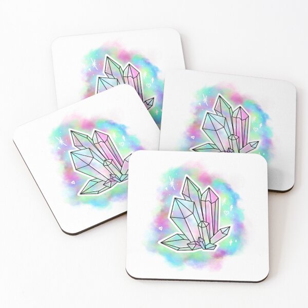Item preview, Rainbow crystals, galaxy nebula illustration  designed and sold by Becky Tuffin.
