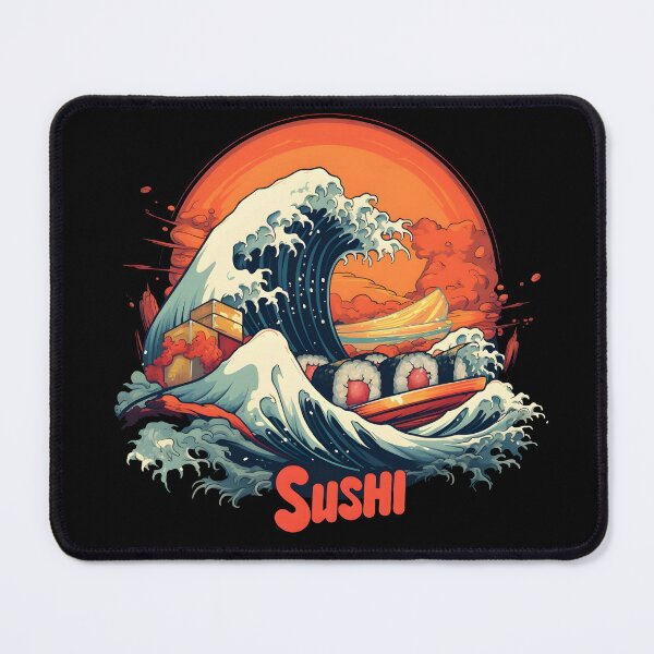 Item preview, The Great Wave Sushi Splash designed and sold by LukeAiWalker.