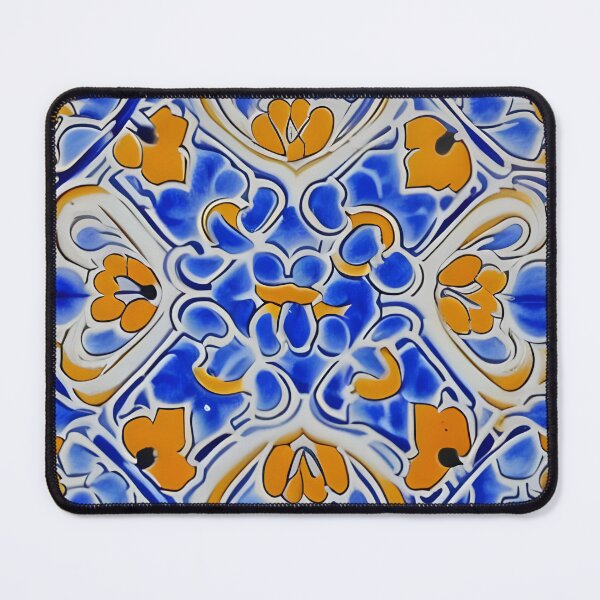 Item preview, Orange poppies on azulejos designed and sold by Hensfield.