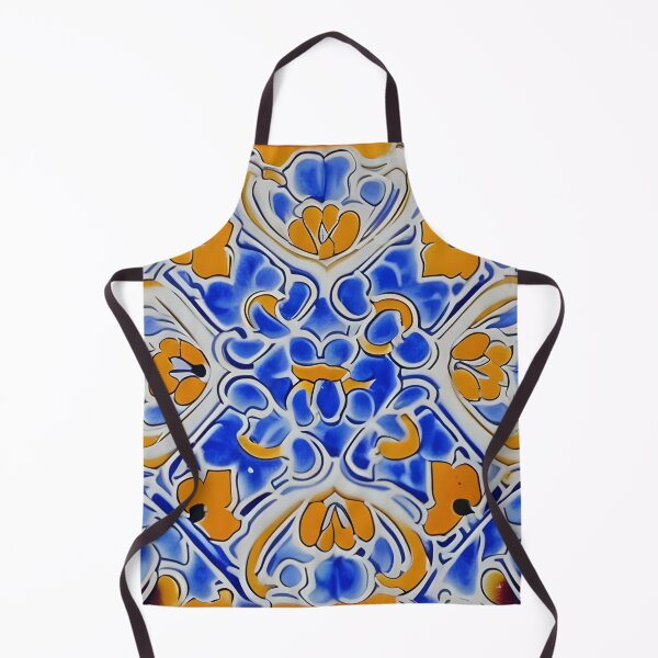 Item preview, Orange poppies on azulejos designed and sold by Hensfield.