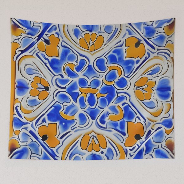 Item preview, Orange poppies on azulejos designed and sold by Hensfield.