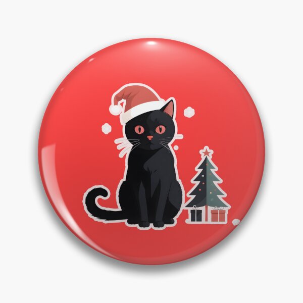 Item preview, Gato negro de Navidad, Navidad designed and sold by Catophile.