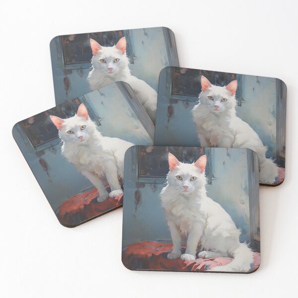 Item preview, White Cat by the Window designed and sold by SereneArtStudio.