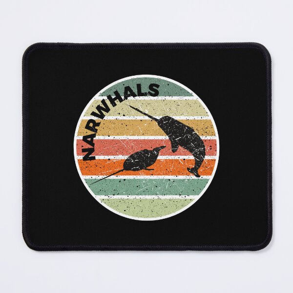 Item preview, Narwhals Retro Sunset designed and sold by kuremureDesign.