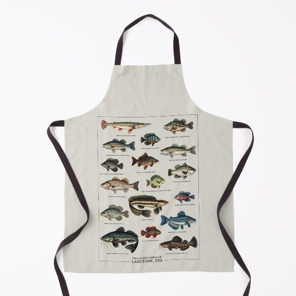 Item preview, Aquatic Fauna of Lake Fork, USA - Vintage Biology Inspired Collection - Fish Species Chart designed and sold by ShobulousStudio.