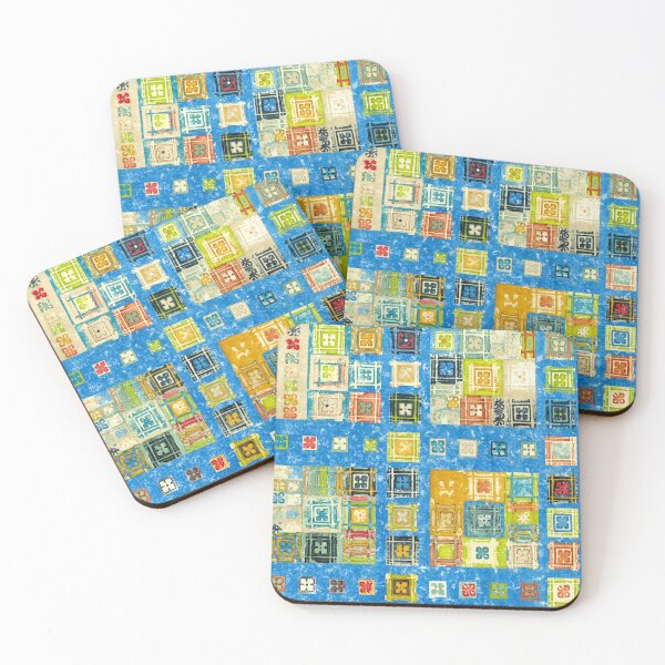 Item preview, Multicoloured textural tiles designed and sold by MoisOneOffs.