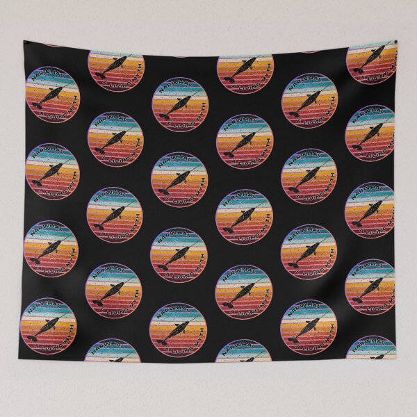 Item preview, Narval un mito viviente Narval retro al atardecer designed and sold by kuremureDesign.