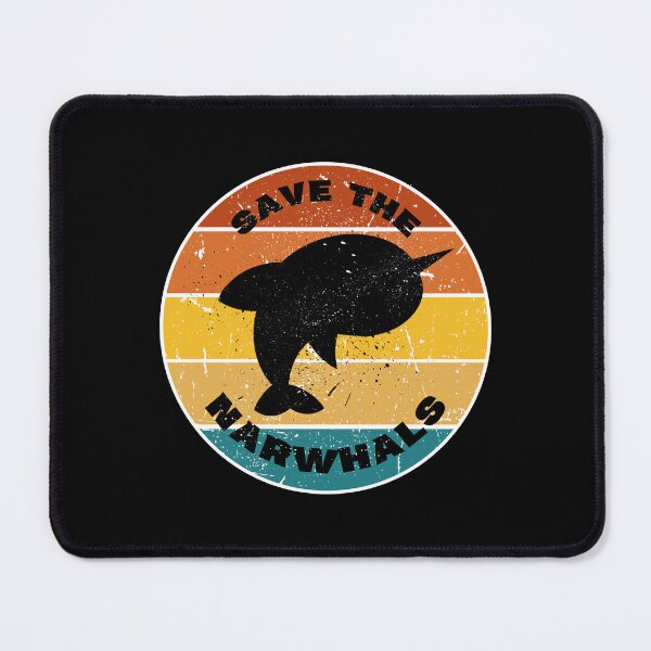 Item preview, Save the Narwhals Retro Sunset Narwhal designed and sold by kuremureDesign.