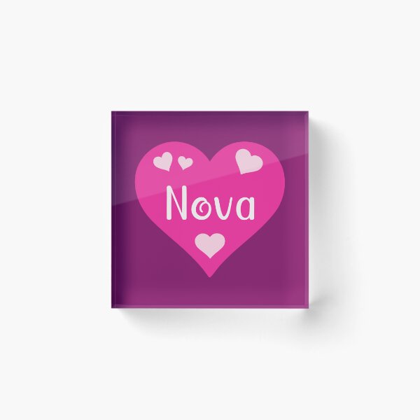 Artikelvorschau, Nova Name Rosa Herz entworfen und verkauft von Jeallan Designs.