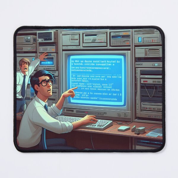 Item preview, 80s tech support uses outdated methods, comical chaos ensues. designed and sold by Tech Caos.