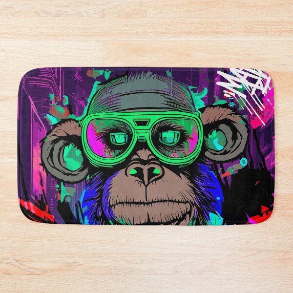 Item preview, Cyberpunk Monkey Graffiti IV designed and sold by blackink-design.
