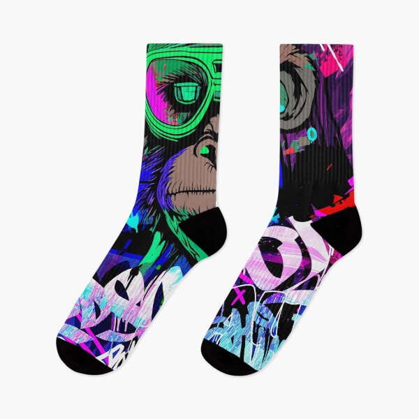 Item preview, Cyberpunk Monkey Graffiti IV designed and sold by blackink-design.