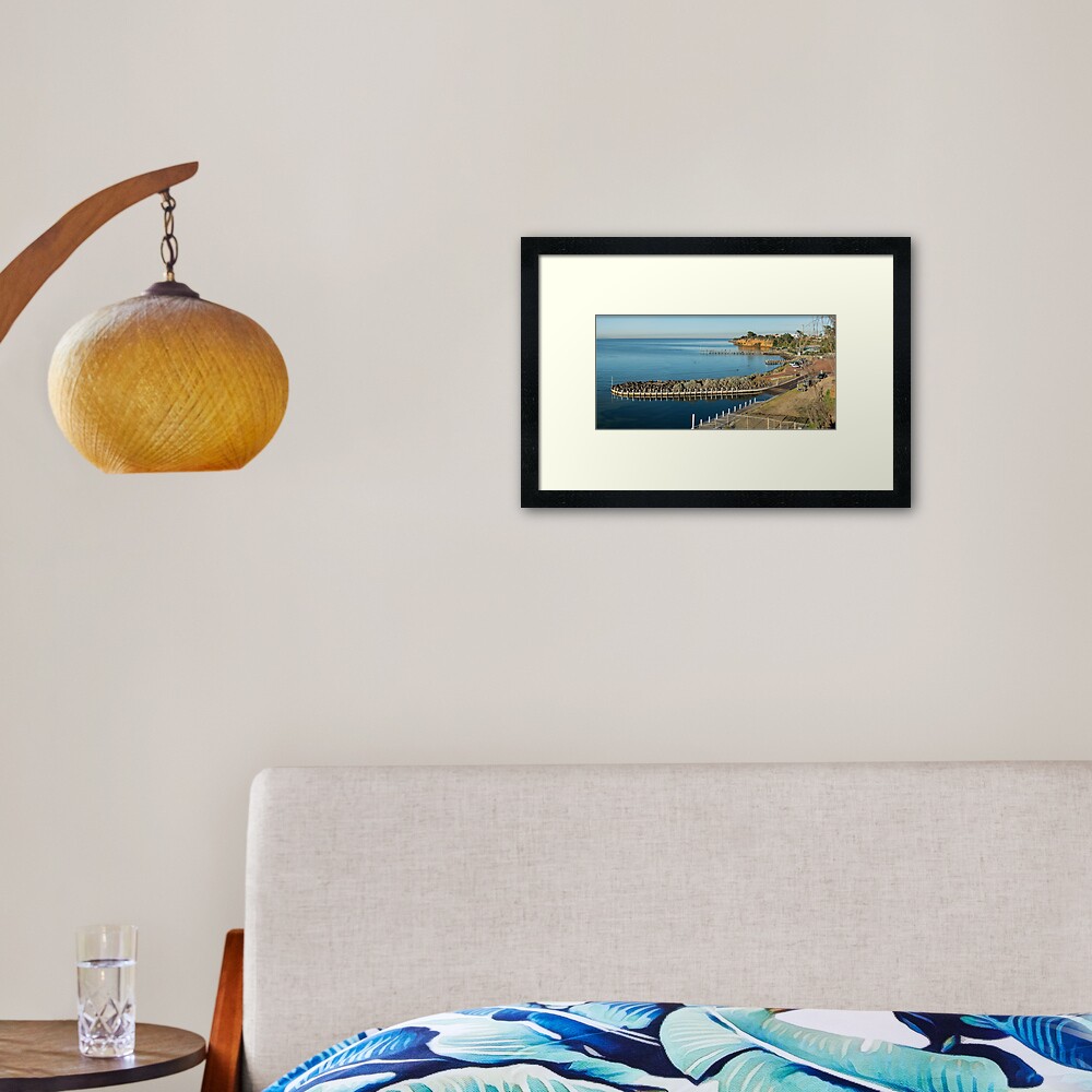 Beaumaris Bay Panorama Framed Art Print