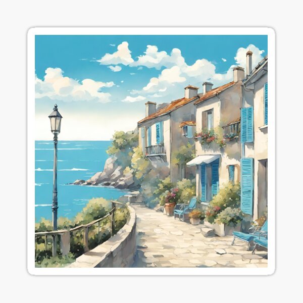 Aperçu de l'œuvre Riviera en Bleu : Charme de la Provence créée et vendue par serenyti44.
