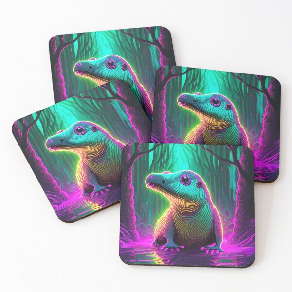 Item preview, NEON DUCKBILLED PLATYPUS designed and sold by PIGCASSOSAIART.