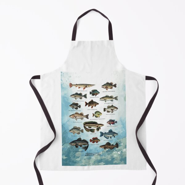 Item preview, Aquatic Fauna of Lake Fork, USA - Vintage Biology Inspired Collection - Fish Species Chart - Underwater Background designed and sold by ShobulousStudio.