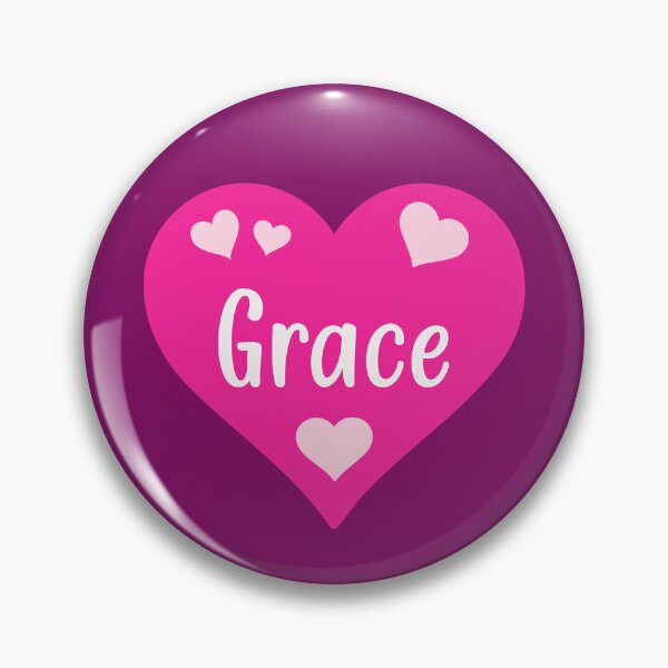 Item preview, Grace Name Pink Heart  designed and sold by Jeallan Designs.
