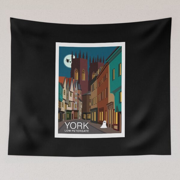 Item preview, York with Ghost and Witch Illustration designed and sold by Scat the cat.