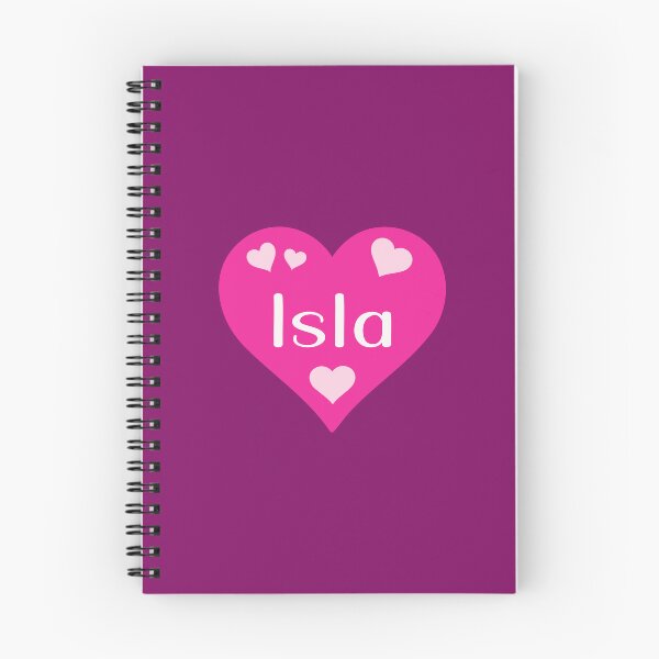Item preview, Isla Name Pink Heart  designed and sold by Jeallan Designs.