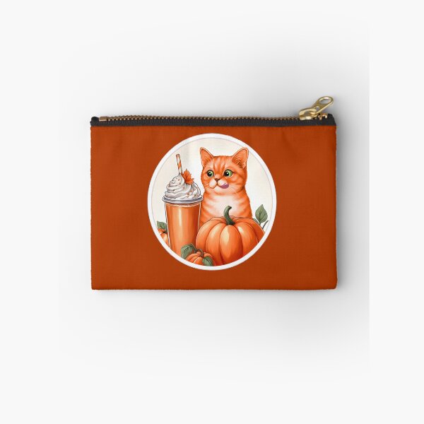 Item preview, A ginger cat with a pumpkin spice latte with whipped cream and a pumpkin designed and sold by shirtsmugslife.