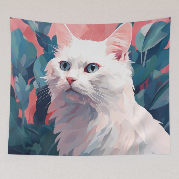 Item preview, Ragdoll Cat in Pink Jungle designed and sold by DreamyDaisy.