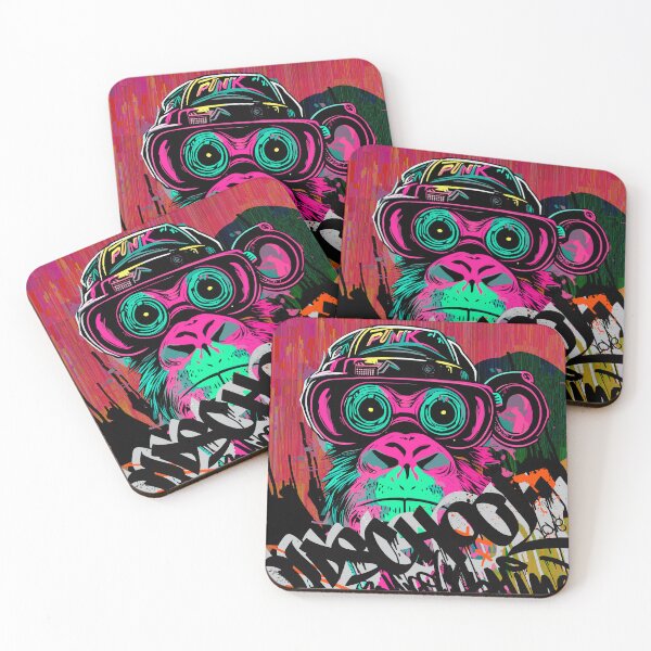 Item preview, Cyberpunk Monkey Graffiti designed and sold by blackink-design.