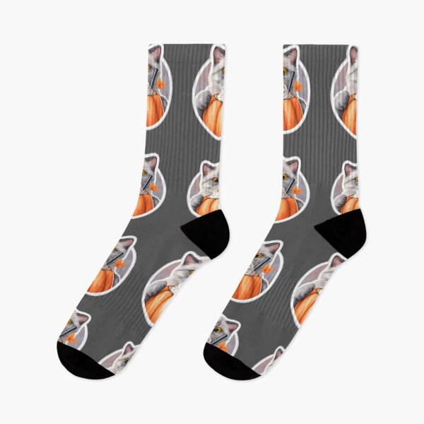 Item preview, A gray cat with a pumpkin spice latte with whipped cream and a pumpkin designed and sold by shirtsmugslife.