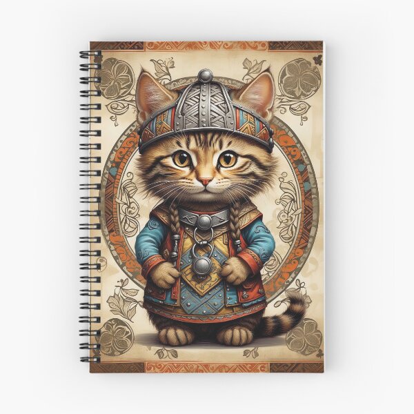 Item preview, Mythical Viking Cat in Colorful Art Style designed and sold by AntiqueArtworks.