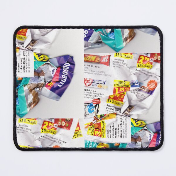 Item preview, Colorful composition scanned from crumpled newspapers designed and sold by colorfulglee.