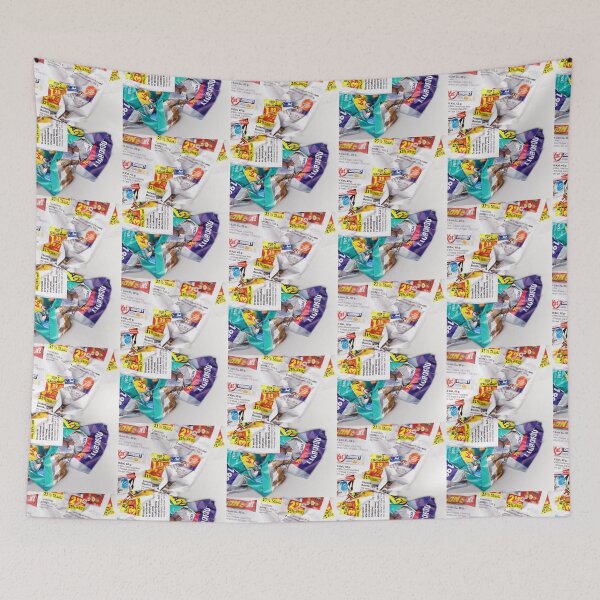 Item preview, Colorful composition scanned from crumpled newspapers designed and sold by colorfulglee.