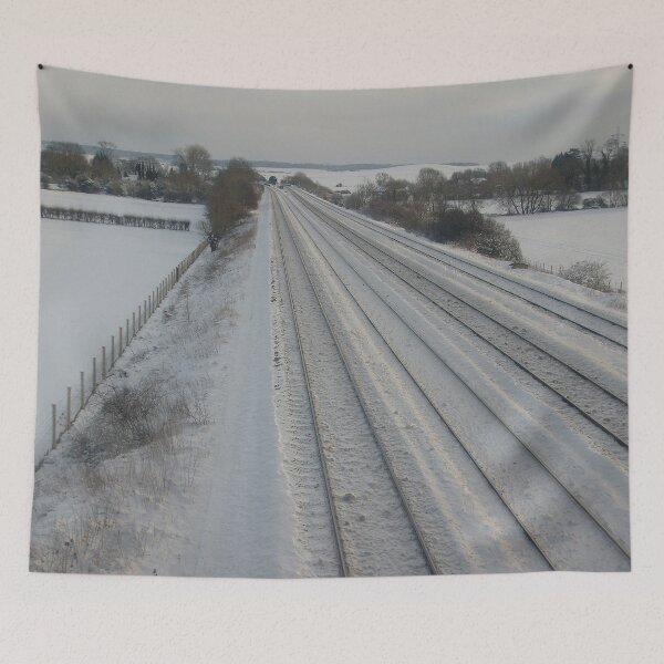 Item preview, Snowy Railway Line designed and sold by Fearless-Fox.