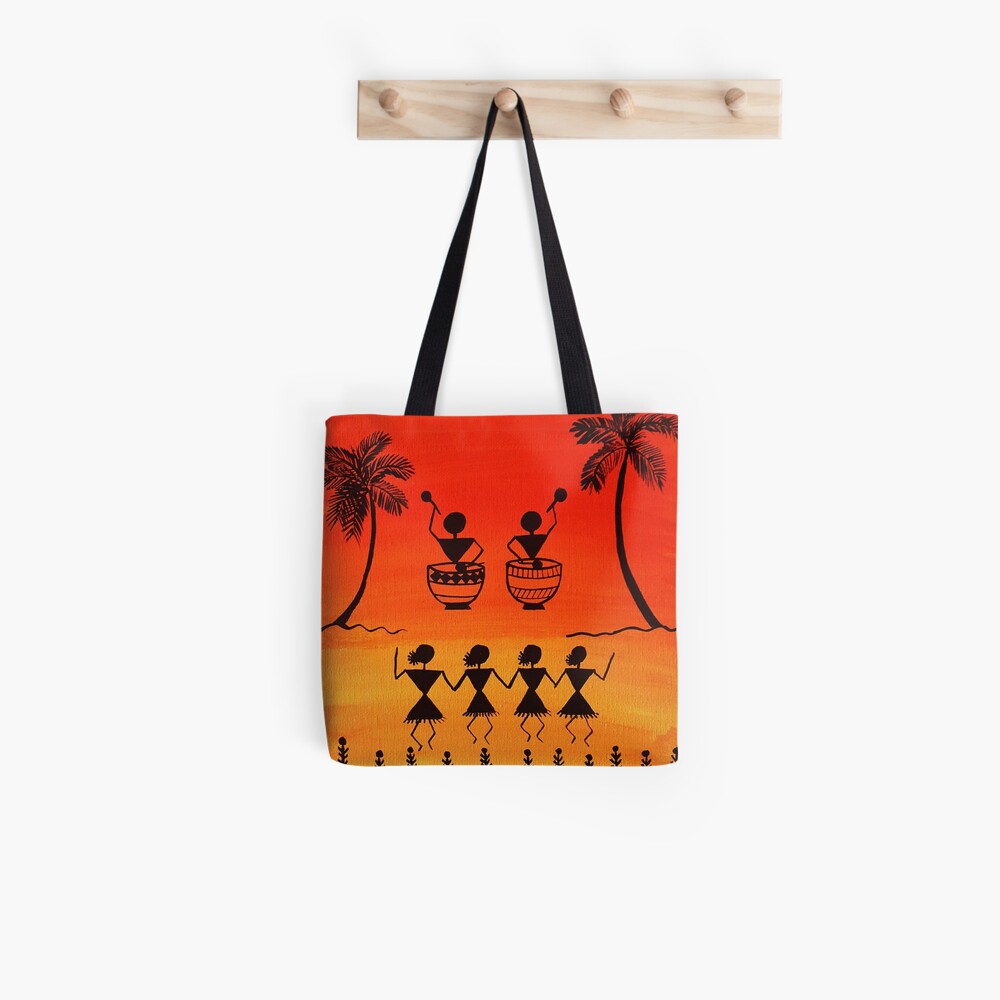Warli Painting Traditional Art From India Tote Bag By Manjiri Redbubble