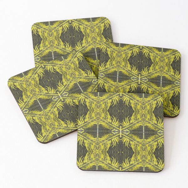 Item preview, Fiery Feathers Monoprint Pattern designed and sold by vallisrowe.