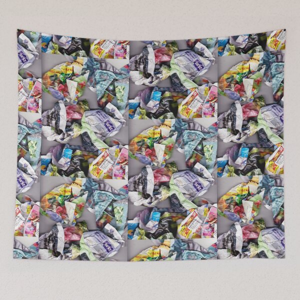 Item preview, Colorful composition scanned from crumpled newspapers designed and sold by colorfulglee.
