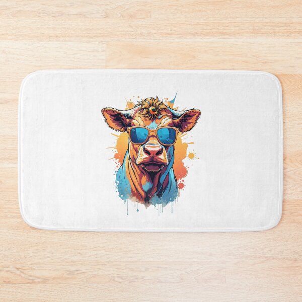 Item preview, Cool Colourful Cow in Sunglasses designed and sold by NordicBadger.