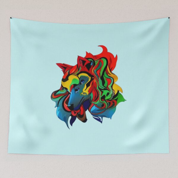 Item preview, AI edited  Abstract rainbow heart animal 2 designed and sold by FlossOrFi.