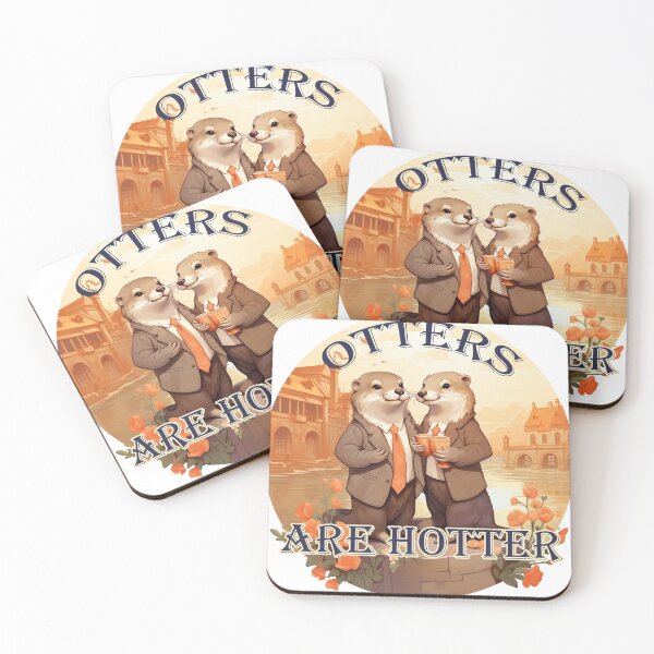 Item preview, two otters, otters are hotter designed and sold by DocPakka.