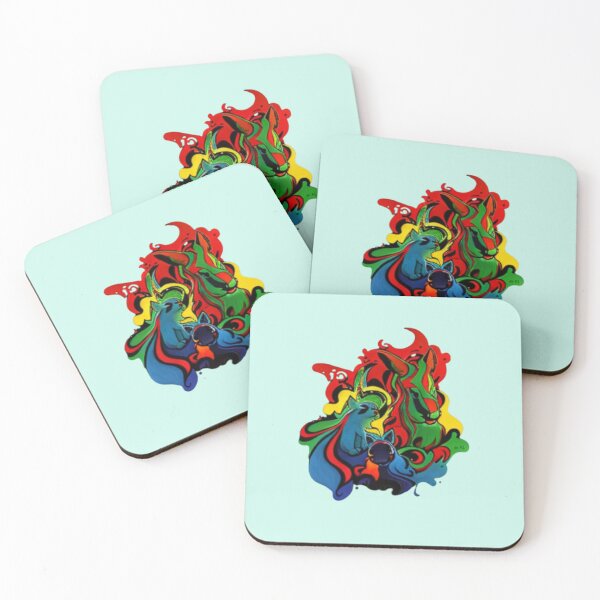 Item preview, AI edited Abstract rainbow heart animal 3 designed and sold by FlossOrFi.